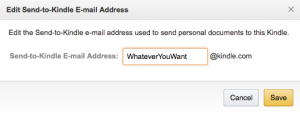 When you click on EDIT next to your Kindle email address, this is what comes up
